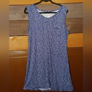 Gorgeous Nautica Large Blue & White Sleeveless lightweight soft Nightgown
